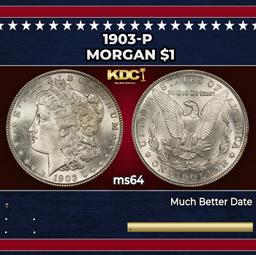 1903-p Morgan Dollar $1 Grades ms64