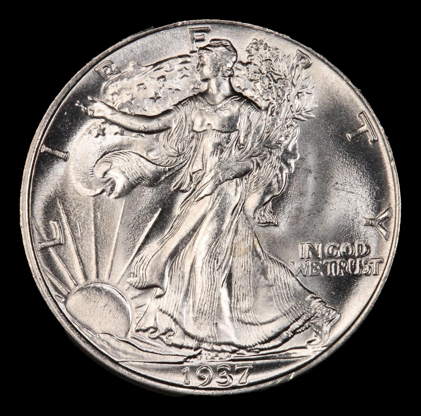 1937-p Walking Liberty Half Dollar 50c ms66+ SEGS