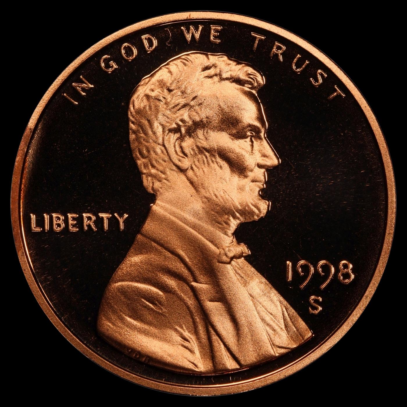 1998-s Proof Lincoln Cent 1c pr70 rd dcam SEGS
