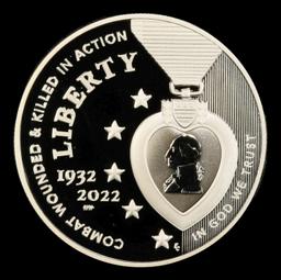 2022-w National Purple Heart Hall of Honor Proof Modern Commem Dollar $1 pr70 dcam SEGS