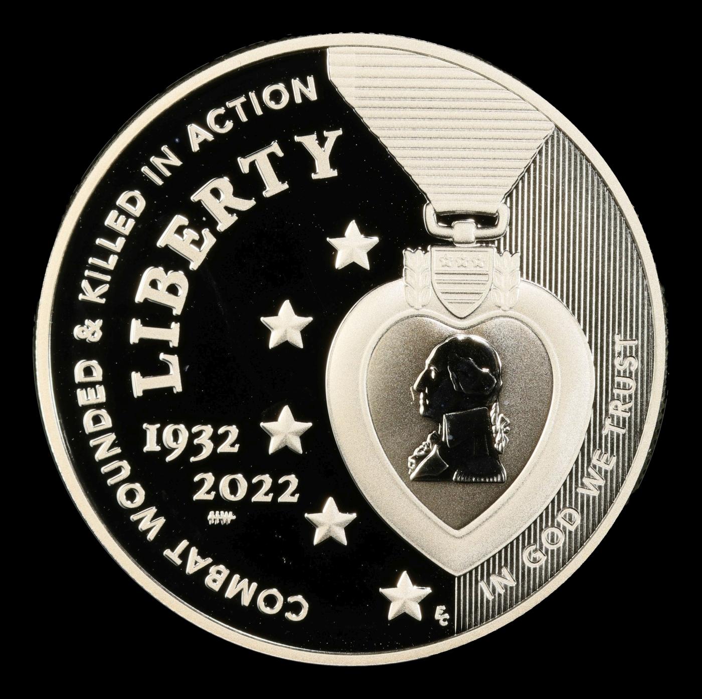 2022-w National Purple Heart Hall of Honor Proof Modern Commem Dollar $1 pr70 dcam SEGS