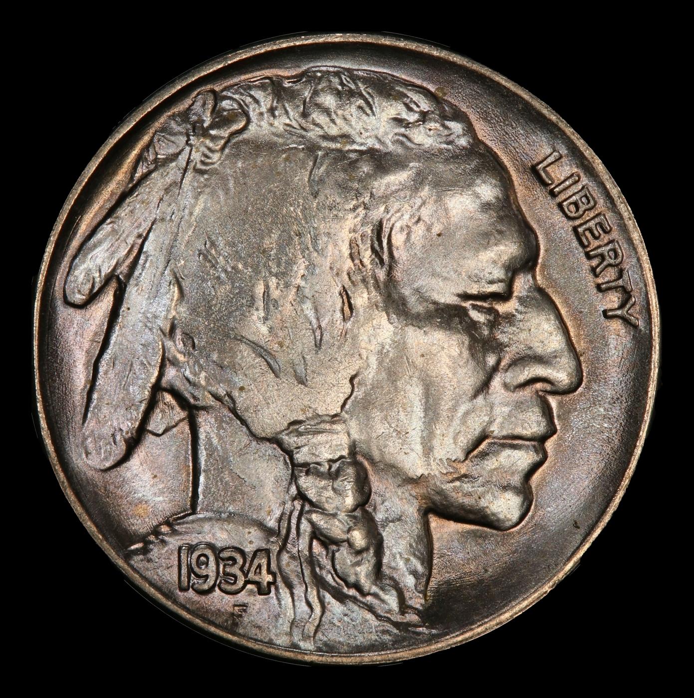 1934-p Buffalo Nickel Near Top Pop 5c ms66+ SEGS