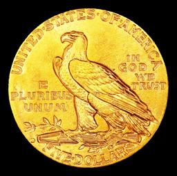 1914-d Gold Indian Half Eagle $5 ms63 USCG