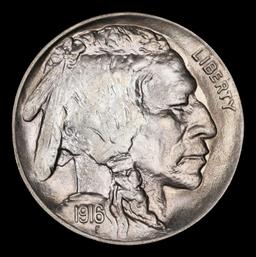1916-p Buffalo Nickel 5c Grades ms65