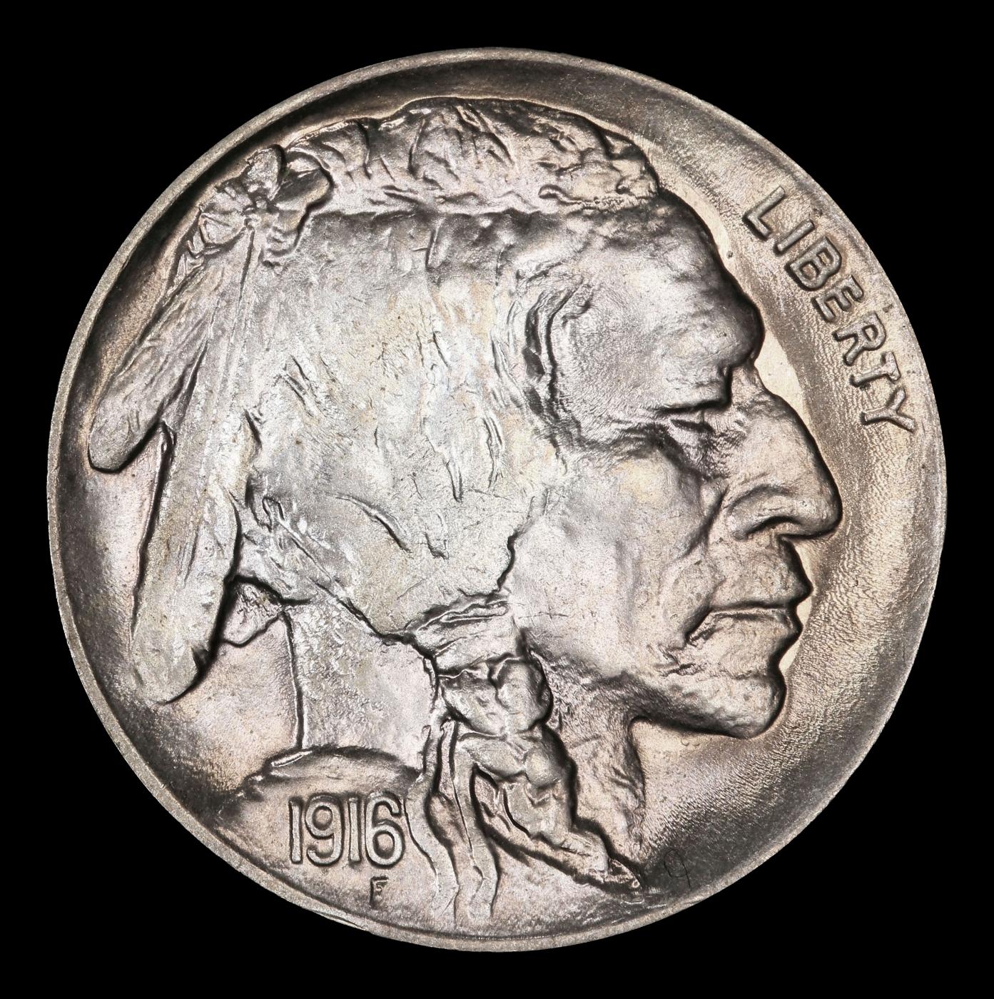 1916-p Buffalo Nickel 5c Grades ms65