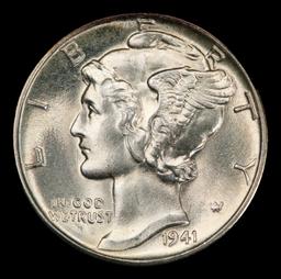 1941-d Mercury Dime 10c ms67 fsb SEGS