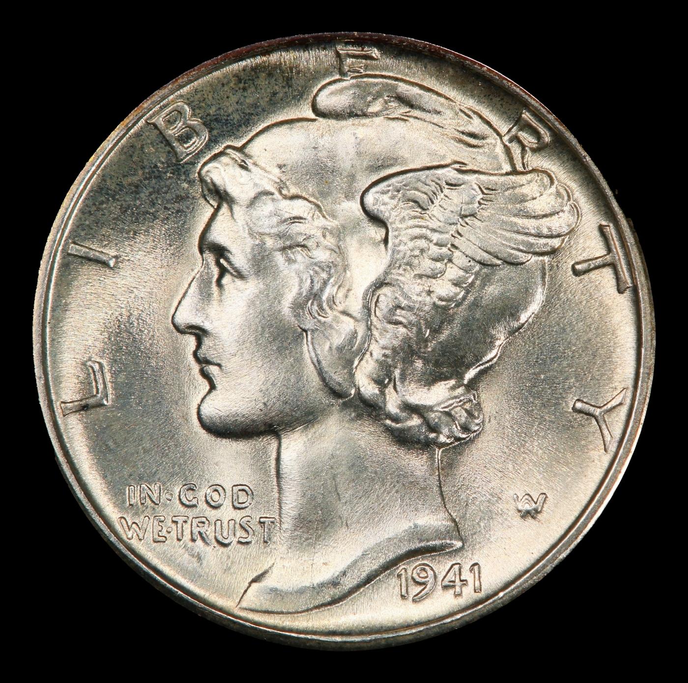 1941-d Mercury Dime 10c ms67 fsb SEGS