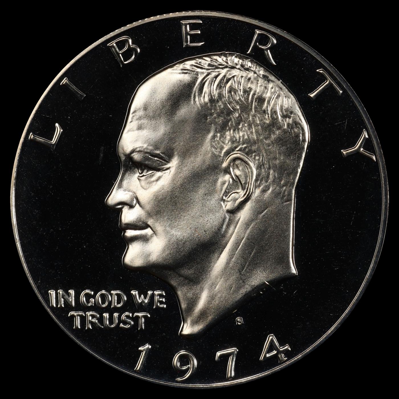 1974-s Clad Proof Eisenhower Dollar $1 pr70 dcam SEGS