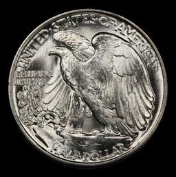 1945-p Walking Liberty Half Dollar Near Top Pop 50c ms67+ SEGS