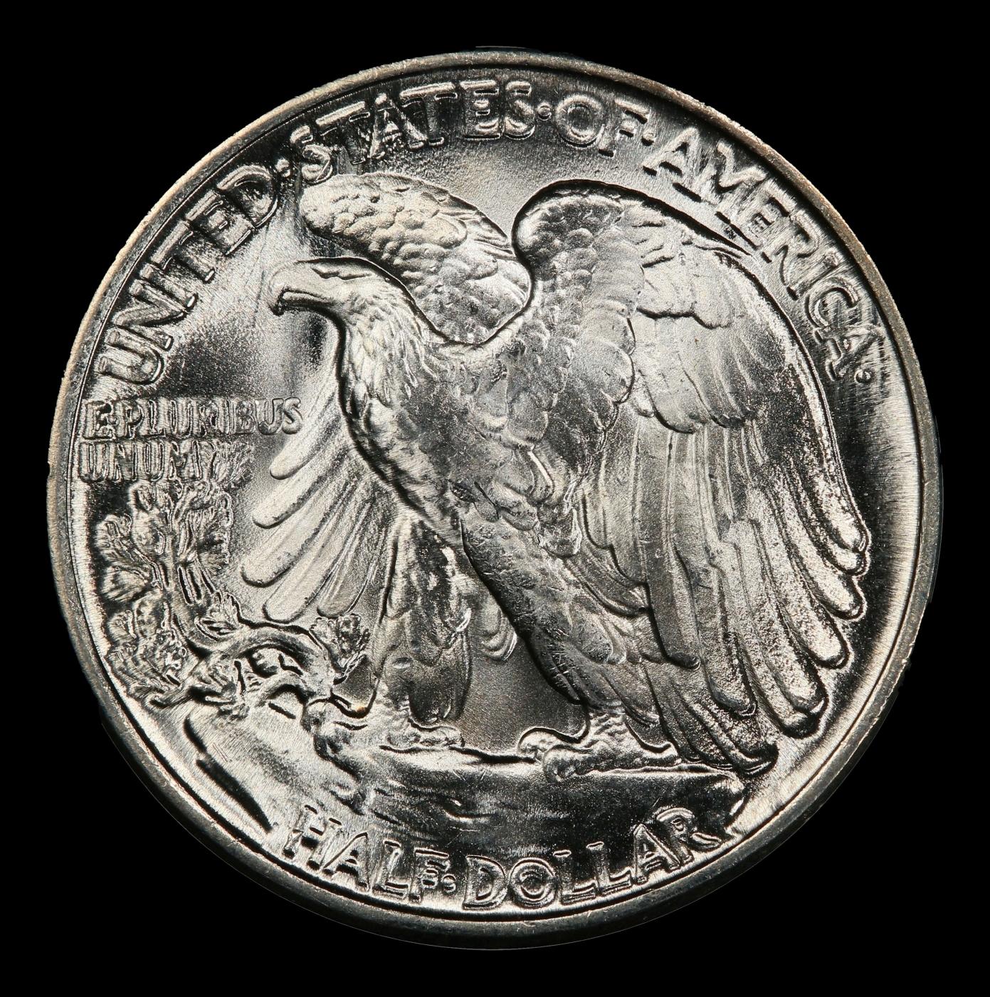 1945-p Walking Liberty Half Dollar Near Top Pop 50c ms67+ SEGS