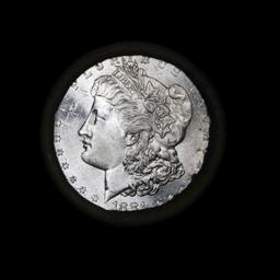 Full solid date 1881-s Uncirculated Morgan silver dollar roll, 20 coins
