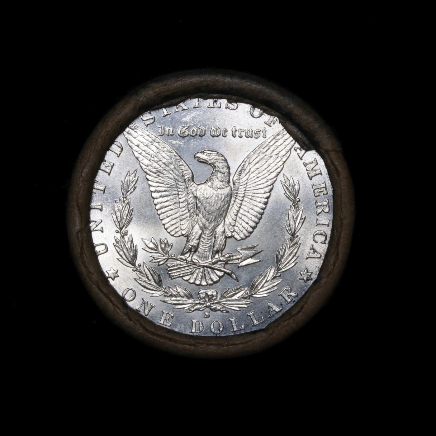 Full solid date 1881-s Uncirculated Morgan silver dollar roll, 20 coins