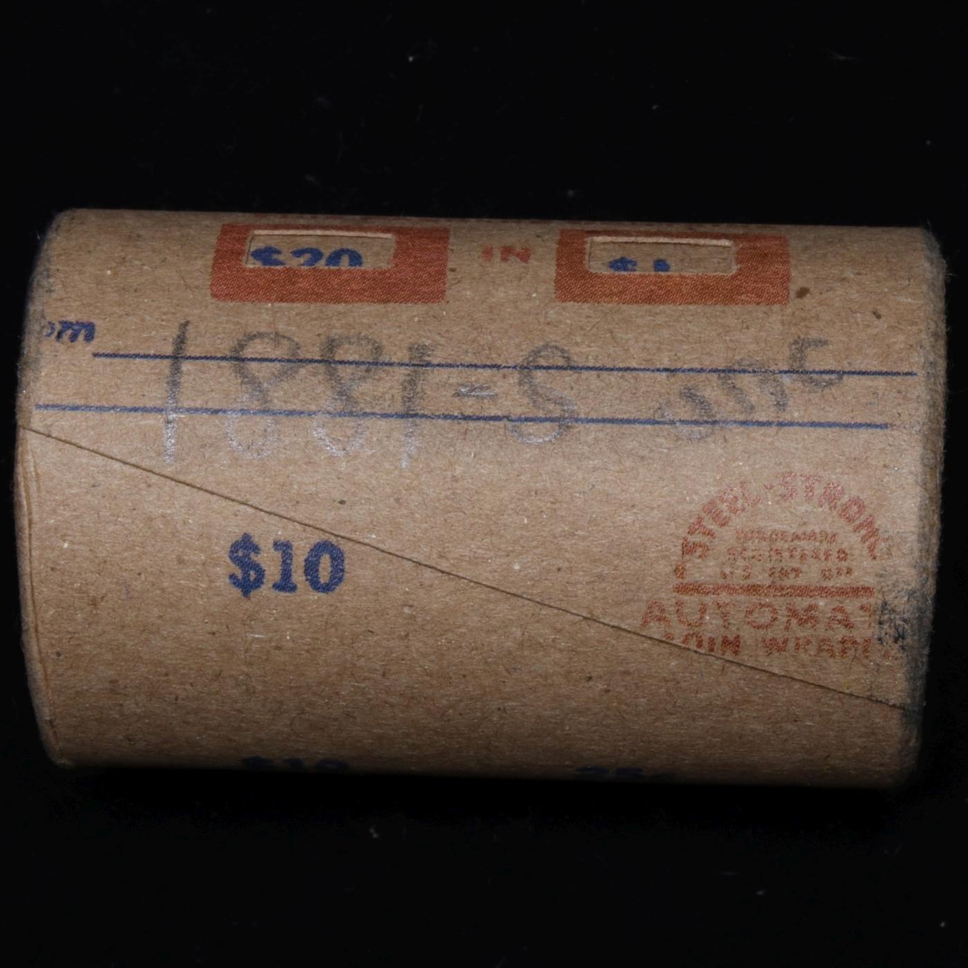 Full solid date 1881-s Uncirculated Morgan silver dollar roll, 20 coins