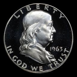 1963 Proof Franklin Half Dollar TOP POP! 50c pr69 DCAM SEGS