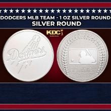 Dodgers MLB Team - 1 oz Silver Round Round