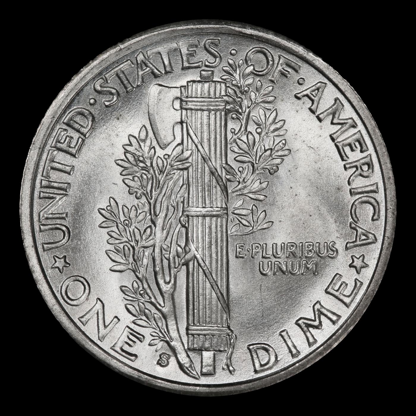 1940-s Mercury Dime Near Top Pop! 10c ms68 FSB SEGS
