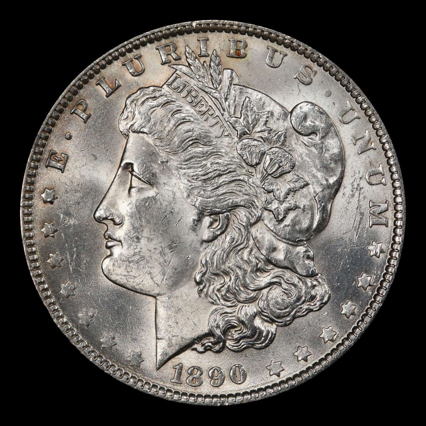 1890-p Morgan Dollar $1 Grades ms62+