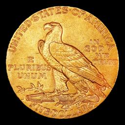 1910-s Gold Indian Half Eagle $5 ms64 USCG
