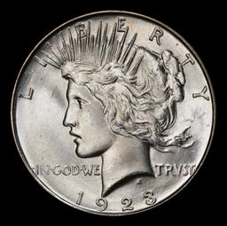1923-d Peace Dollar $1 ms65 SEGS