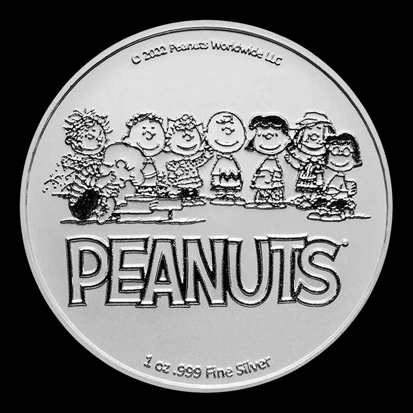 Snoopy & Woodstock "Welcome Baby Girl" Peanuts Colorized Style - 1 oz Silver Round Round