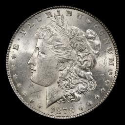 1878-p 7tf Morgan Dollar $1 Grades ms62