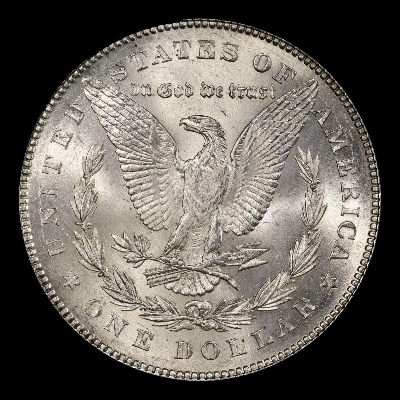 1878-p 7tf Morgan Dollar $1 Grades ms62