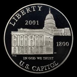 2001-P Capitol Proof Modern Commem Dollar $1 pr70 dcam SEGS