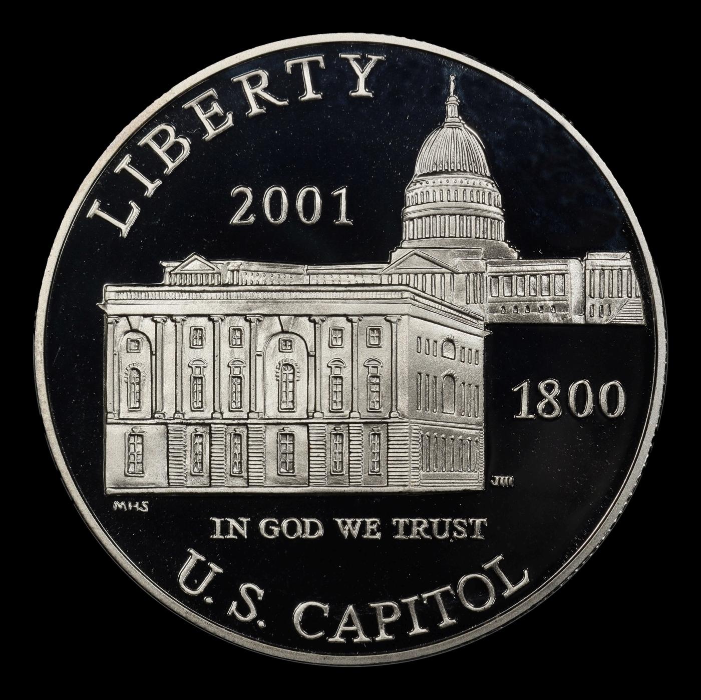 2001-P Capitol Proof Modern Commem Dollar $1 pr70 dcam SEGS