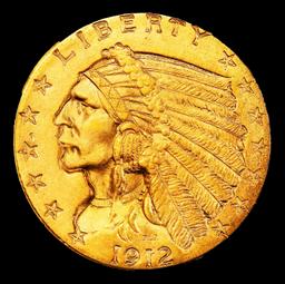 1912-p Gold Indian Quarter Eagle TOP POP! $2 1/2 ms66+ USCG