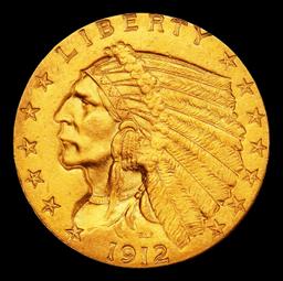 1912-p Gold Indian Quarter Eagle $2 1/2 ms65 SEGS