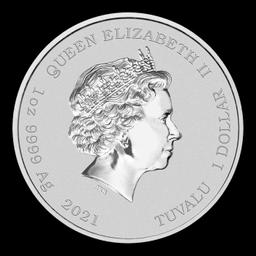 2021 Tuvalu The Simpsons Family - 1 oz Silver Round Round