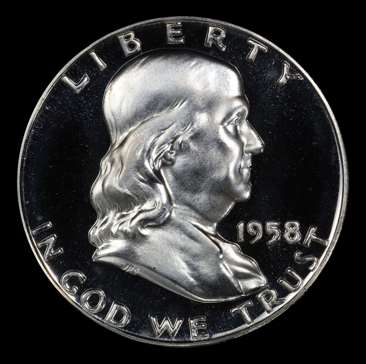 1958 Proof Franklin Half Dollar Near Top Pop! 50c pr68 DCAM SEGS