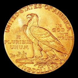 1912-p Gold Indian Half Eagle Near Top Pop! $5 ms65 USCG