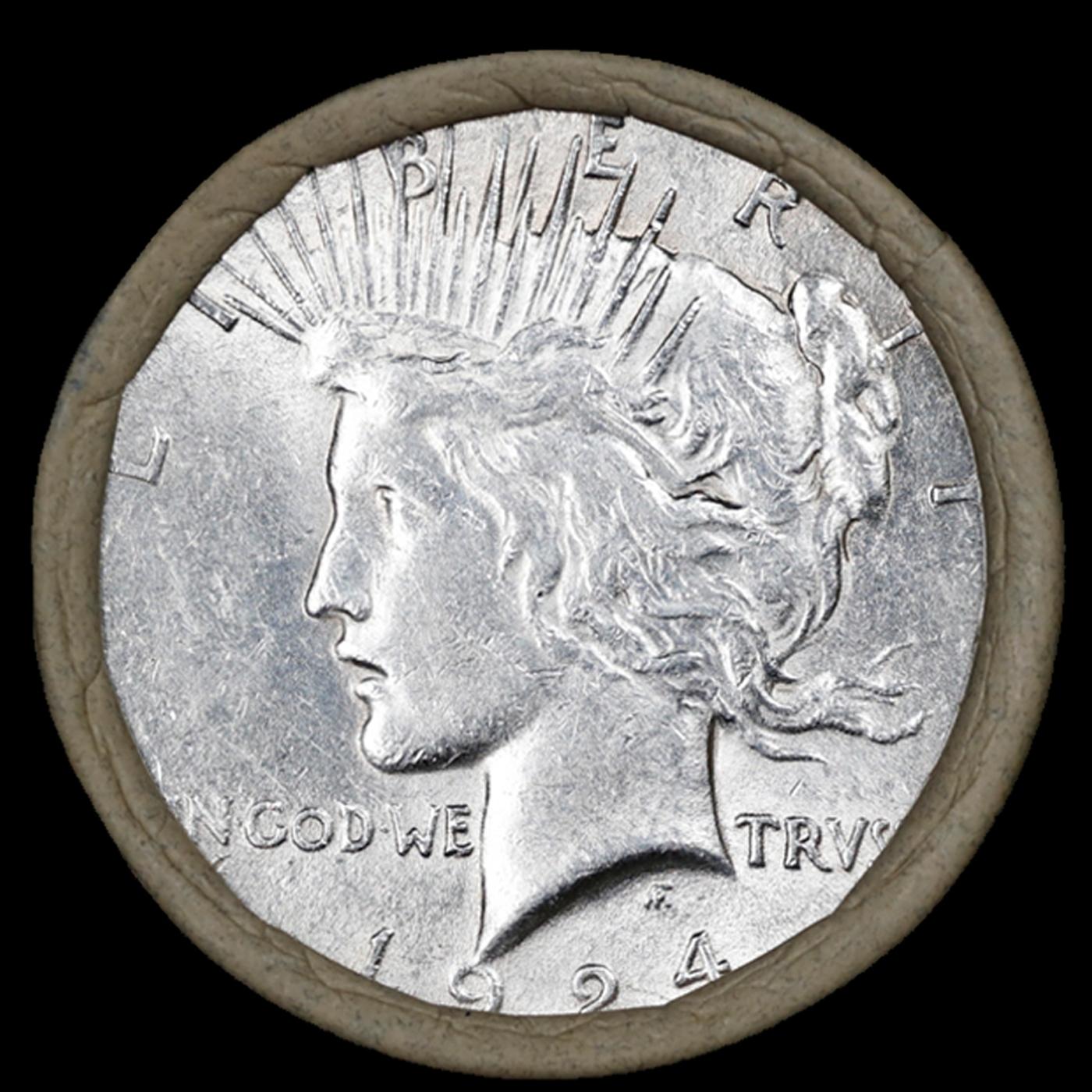 OD- Circ SEARS Morgan/Peace Dollar $1 Roll Silver 10 Coin 1886/1924 Ends
