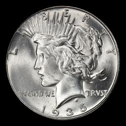 1935-p Peace Dollar $1 Grades ms65