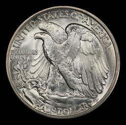 1936-d Walking Liberty Half Dollar Near Top Pop 50c ms66+ SEGS