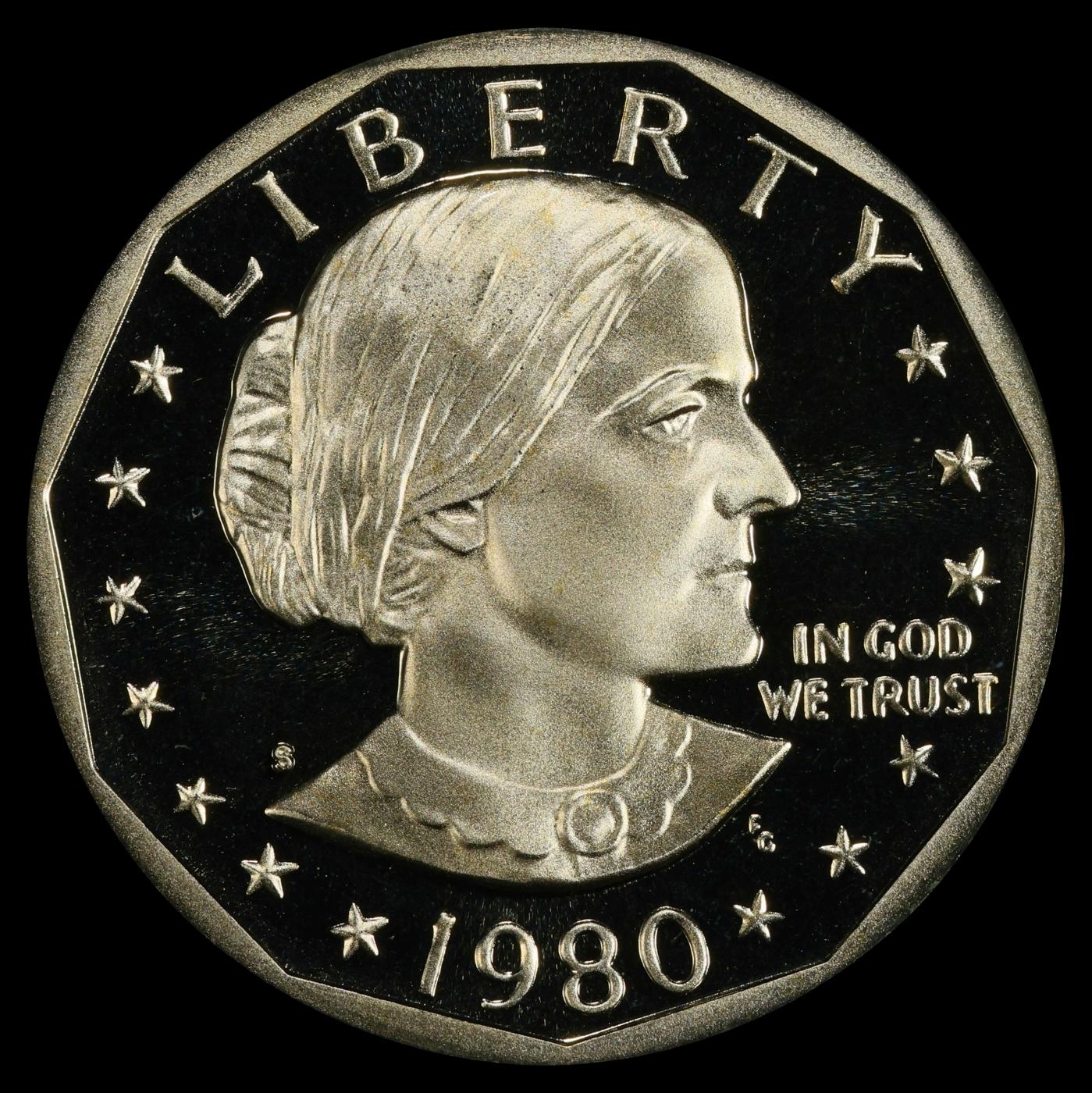1980-s Proof Susan B. Anthony Dollar $1 pr70 dcam SEGS