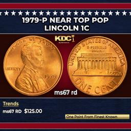 1979-p Lincoln Cent Near Top Pop 1c ms67 rd SEGS