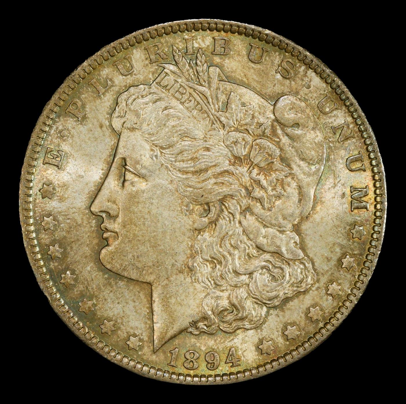 1894-p Morgan Dollar Toned $1 ms65+ SEGS