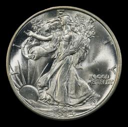 1934-d Walking Liberty Half Dollar Near Top Pop! 50c ms67 SEGS