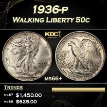 1936-p Walking Liberty Half Dollar 50c ms66+ SEGS