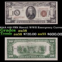 1934A $20 FRN Hawaii WWII Emergency Currency Grades Choice AU/BU Slider