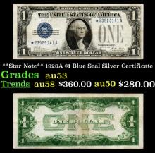 **Star Note** 1928A $1 Blue Seal Silver Certificate Grades Select AU