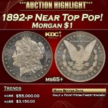 1892-p Morgan Dollar Near Top Pop! $1 ms65+ SEGS