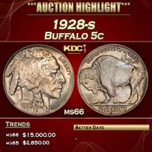 1928-s Buffalo Nickel 5c ms66 SEGS