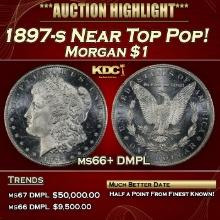 1897-s Morgan Dollar Near Top Pop! $1 Grades ms66+ DMPL