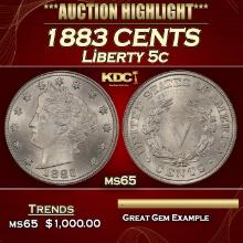 1883 CENTS Liberty Nickel 5c ms65 SEGS