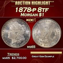 1878-p 8tf Morgan Dollar $1 ms65 SEGS