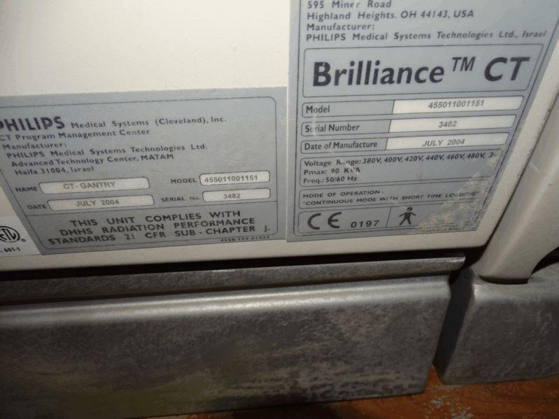 Philips Brillance 16 Slice C.T Machine