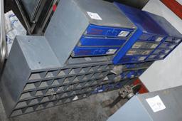 (3) 4 Compartment Parts Drawers, (1) 40 Compartment Parts Bin & (1) 12 Compartments Parts Bin